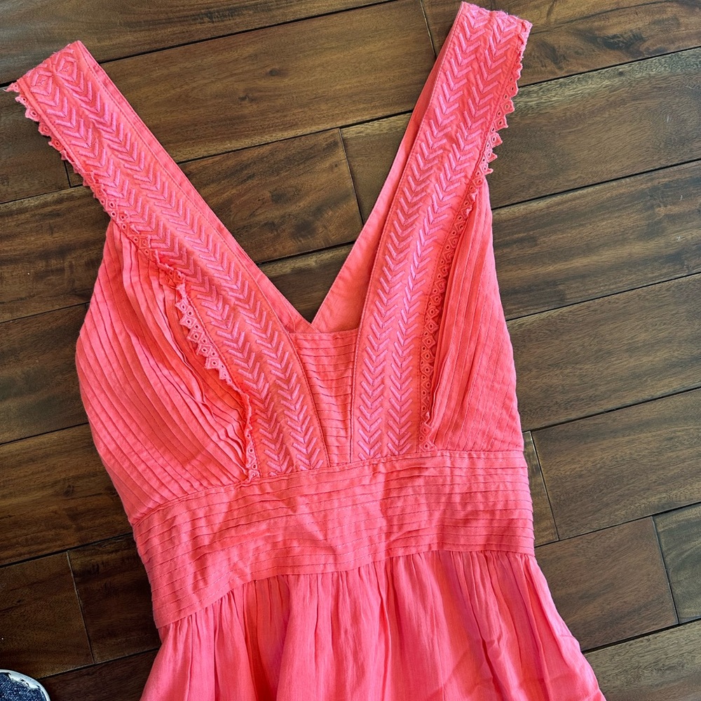 Ramy Brook Lulu Maxi Dress Coral Pink Size 10 - Picture 3 of 5